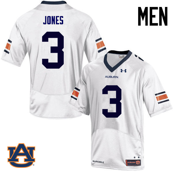Men Auburn Tigers #3 Jonathan Jones College Football Jerseys Sale-White